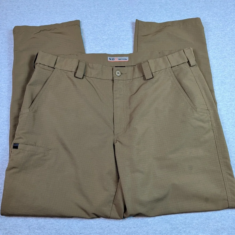 5.11 Tactical Fast-Tac Urban Pants 38x32 TDU Khaki Ripstop 74461-116 Mens